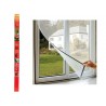BURCASA 302622 Mosquitera Magnetica Ventana Desmontable Fibra de Vidrio Marron