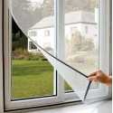 BURCASA 302622 Mosquitera Magnetica Ventana Desmontable Fibra de Vidrio Marron