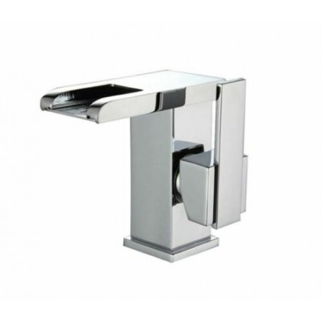 JTWEB Grifo Lavabo Led Cascada Mezclador Monomando Grifo Cromado con iluminacion