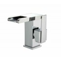 JTWEB Grifo Lavabo Led Cascada Mezclador Monomando Grifo Cromado con iluminacion