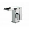 JTWEB Grifo Lavabo Led Cascada Mezclador Monomando Grifo Cromado con iluminacion