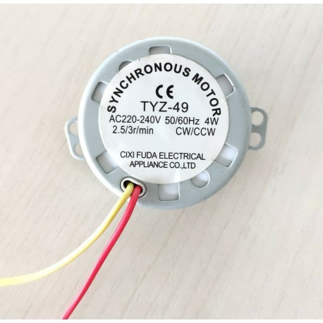 MOTOR SINCRONO TYZ-49 220-240V 4W CIXI FUDA 2.5/3 r/min SYNCHRONOUS MOTOR