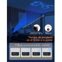 DESPERTADOR DIGITAL RADIO RELOJ FM PROYECTOR 180&ordm; ALARMA DUAL CARGADOR USB