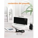 DESPERTADOR DIGITAL RADIO RELOJ FM PROYECTOR 180&ordm; ALARMA DUAL CARGADOR USB