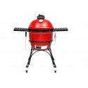 Kamado Joe&reg; Cl&aacute;sico Joe I Barbacoa de carb&oacute;n de cer&aacute;mica en Rojo Fuego