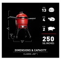 Kamado Joe&reg; Cl&aacute;sico Joe I Barbacoa de carb&oacute;n de cer&aacute;mica en Rojo Fuego